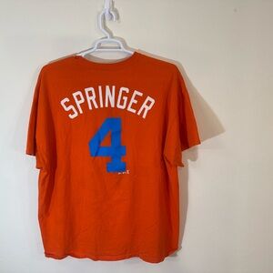 Springer throwback to Astros World Series hero. 
T Shirt Number 4